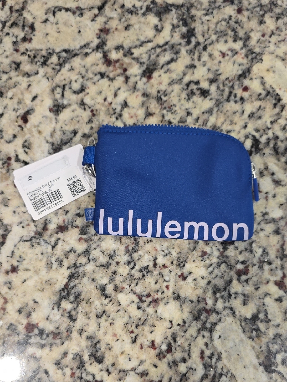Lululemon Clippable Card Pouch in Riverside/Faint Lavender/Silver